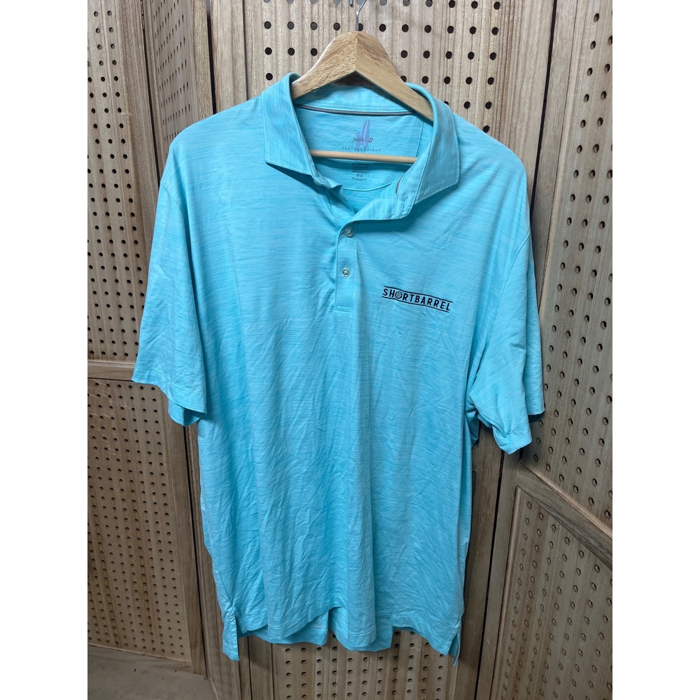Johnnie O Featherweight XL Blue Short Sleeve Polo Shirt Old Fourth Distillery